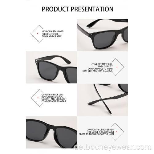Großhandel-Marken-Sonnenbrillen klassische große Rahmen Unisex-Mode-Sonnenbrille TR90